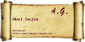 Abel Gejza névjegykártya